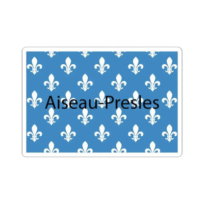 Flag of Aiseau-Presles Belgium (Belgium) STICKER Vinyl Kiss-Cut Decal 2 Inch White - The Sticker Space