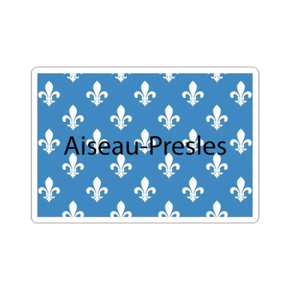 Flag of Aiseau-Presles Belgium (Belgium) STICKER Vinyl Kiss-Cut Decal 3 Inch White - The Sticker Space