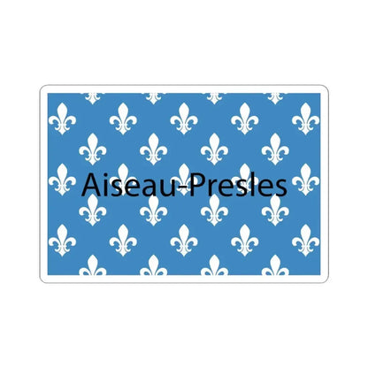 Flag of Aiseau-Presles Belgium (Belgium) STICKER Vinyl Kiss-Cut Decal 4 Inch White - The Sticker Space