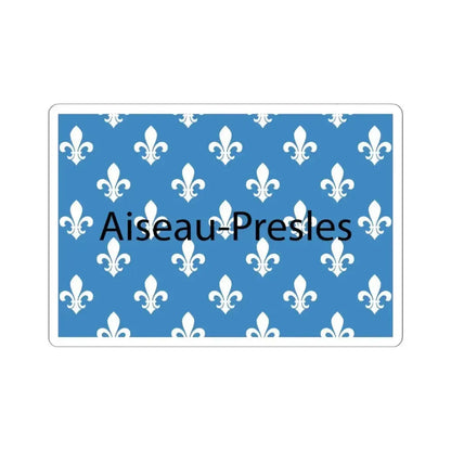 Flag of Aiseau-Presles Belgium (Belgium) STICKER Vinyl Kiss-Cut Decal 6 Inch White - The Sticker Space