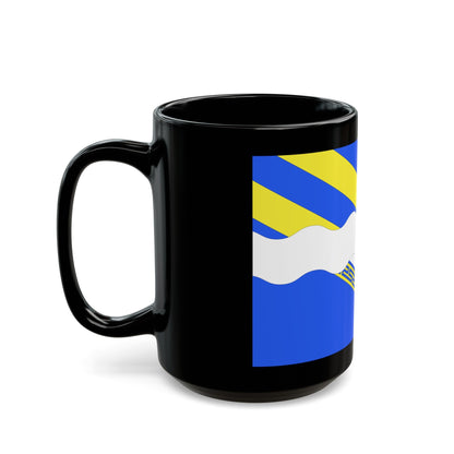 Flag of Aisne France 2 - Black Coffee Mug-The Sticker Space