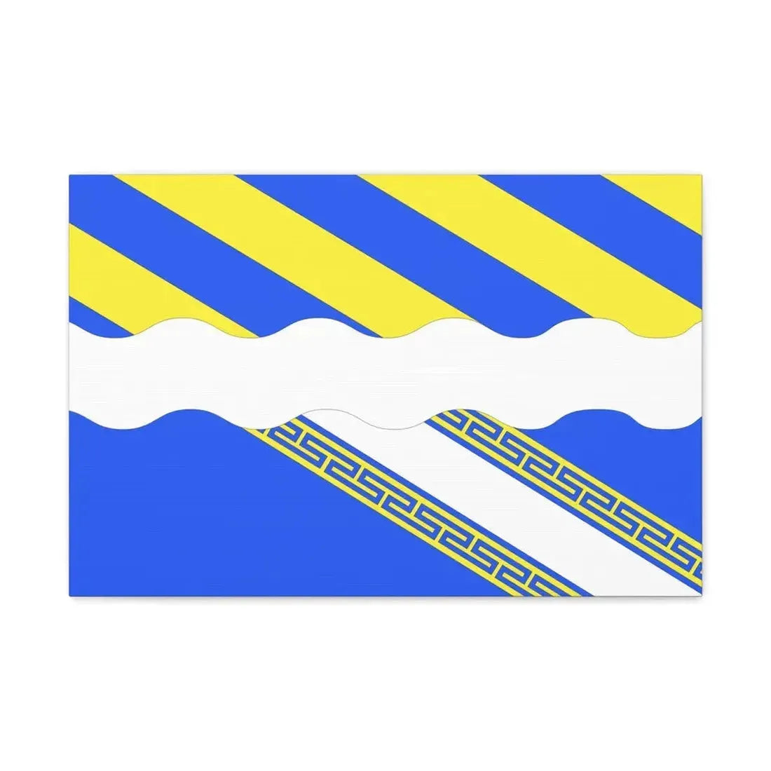Flag of Aisne France 2 - Canvas Wall Art 24″ x 16″ 1.25" - The Sticker Space