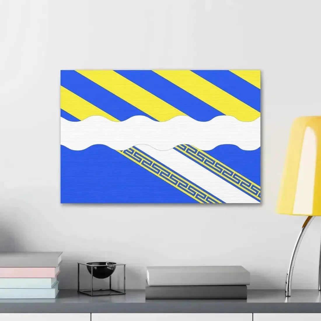 Flag of Aisne France 2 - Canvas Wall Art - The Sticker Space