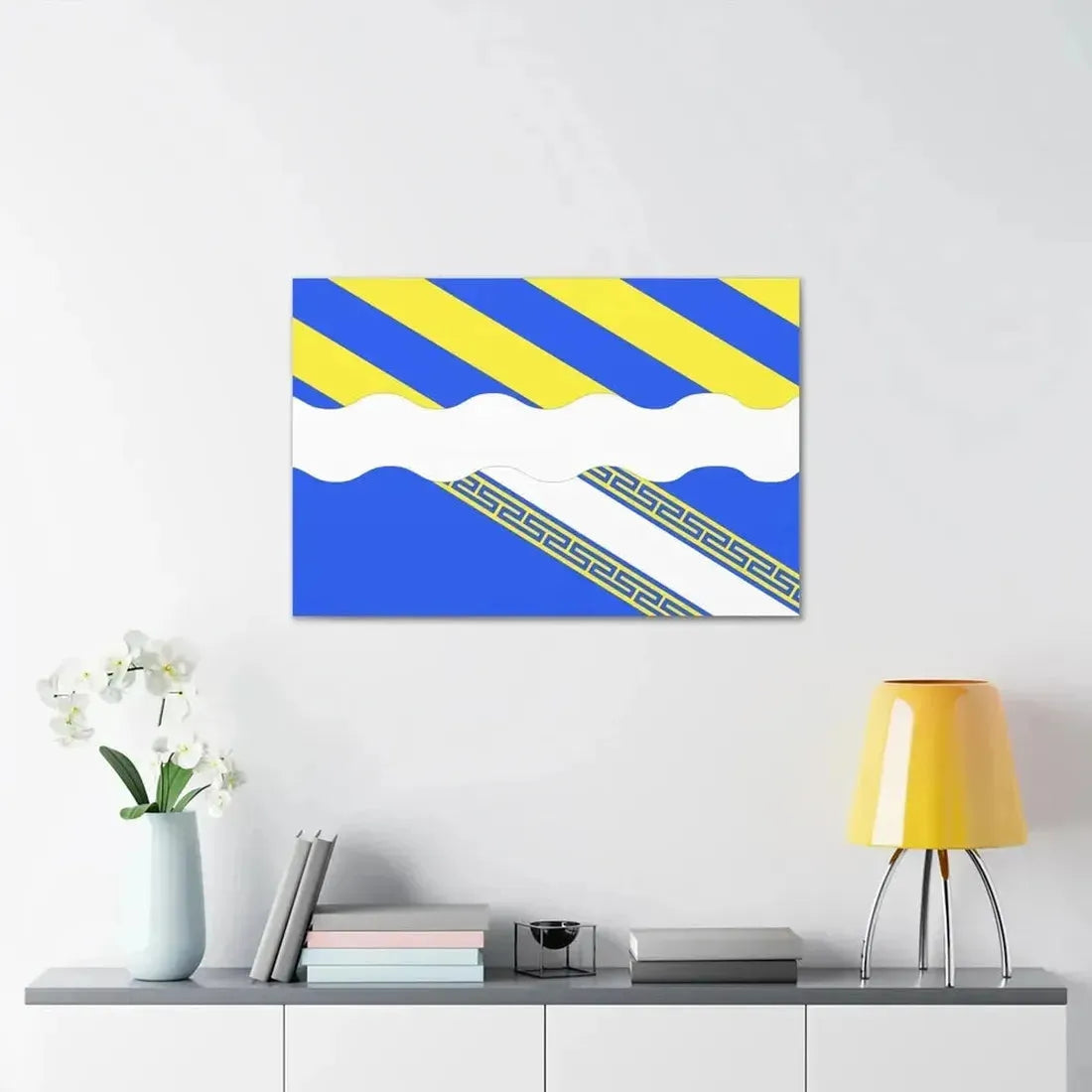 Flag of Aisne France 2 - Canvas Wall Art - The Sticker Space