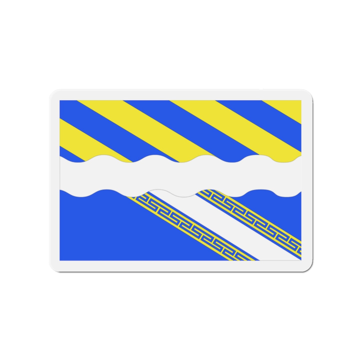 Flag of Aisne France 2 - Die-Cut Magnet-2" x 2"-The Sticker Space