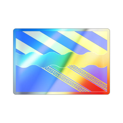 Flag of Aisne France 2 Holographic STICKER Die-Cut Vinyl Decal-3 Inch-The Sticker Space