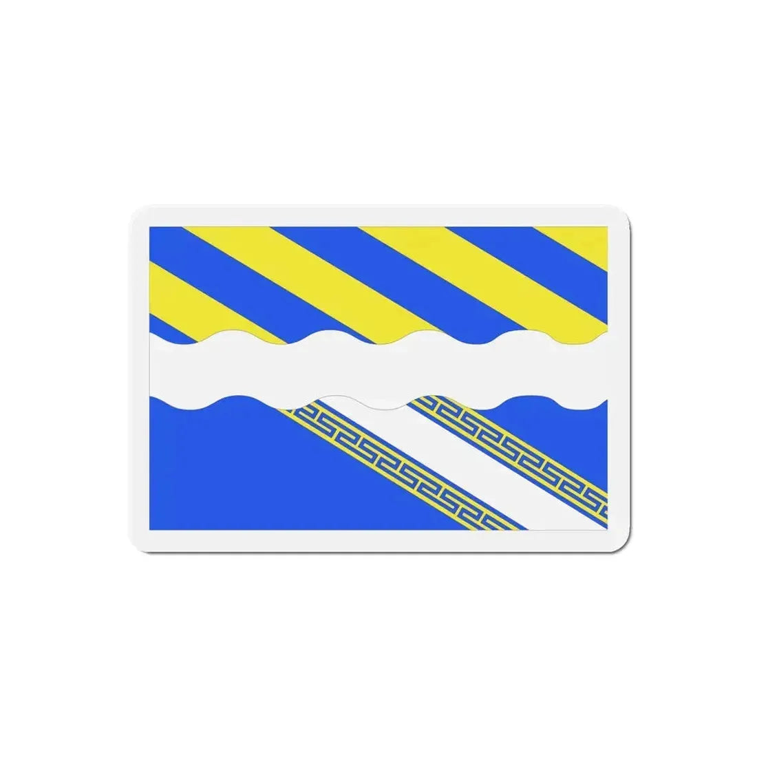 Flag of Aisne France 2 - Refrigerator Magnet 6 Inch - The Sticker Space