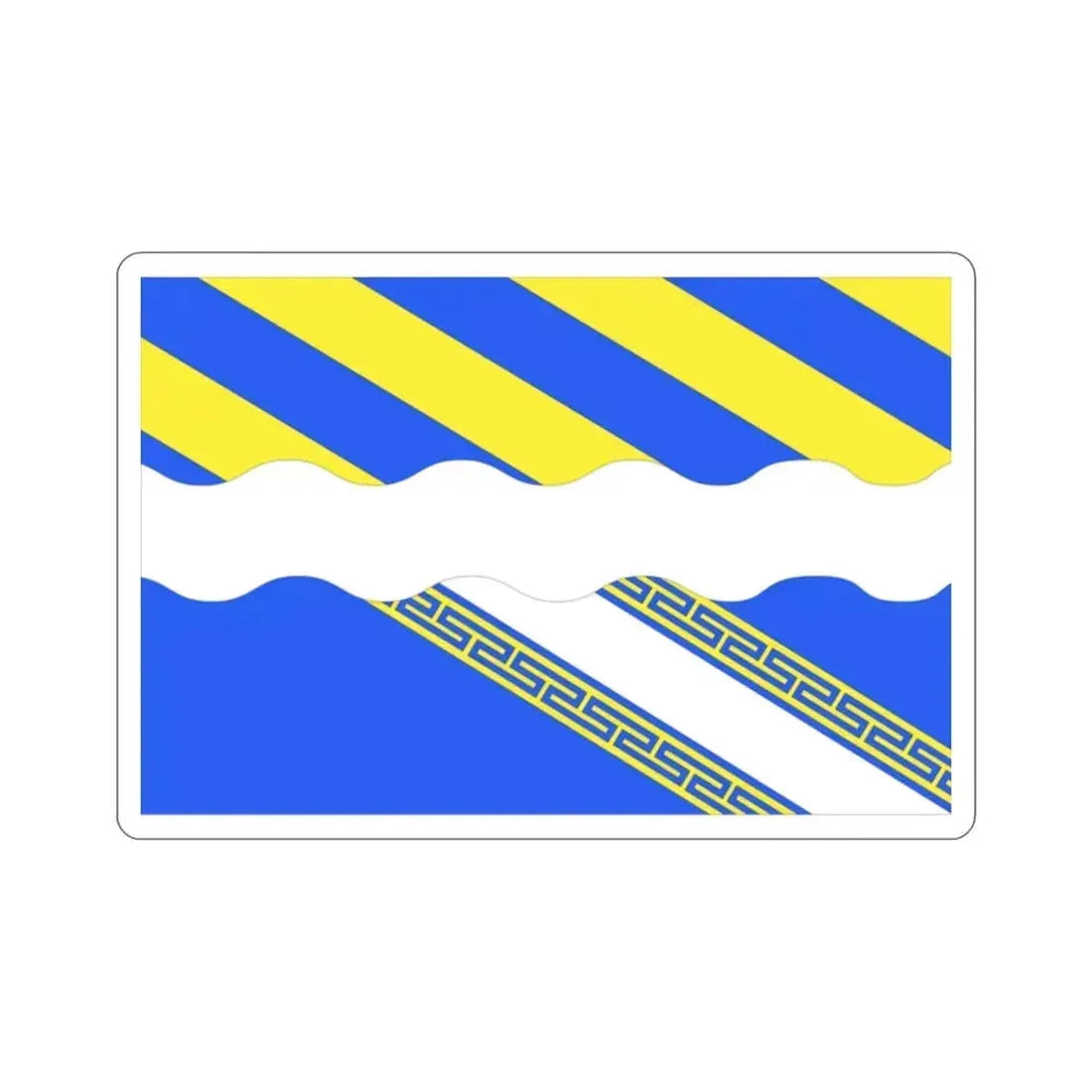 Flag of Aisne France 2 STICKER Vinyl Die-Cut Decal 2 Inch - The Sticker Space