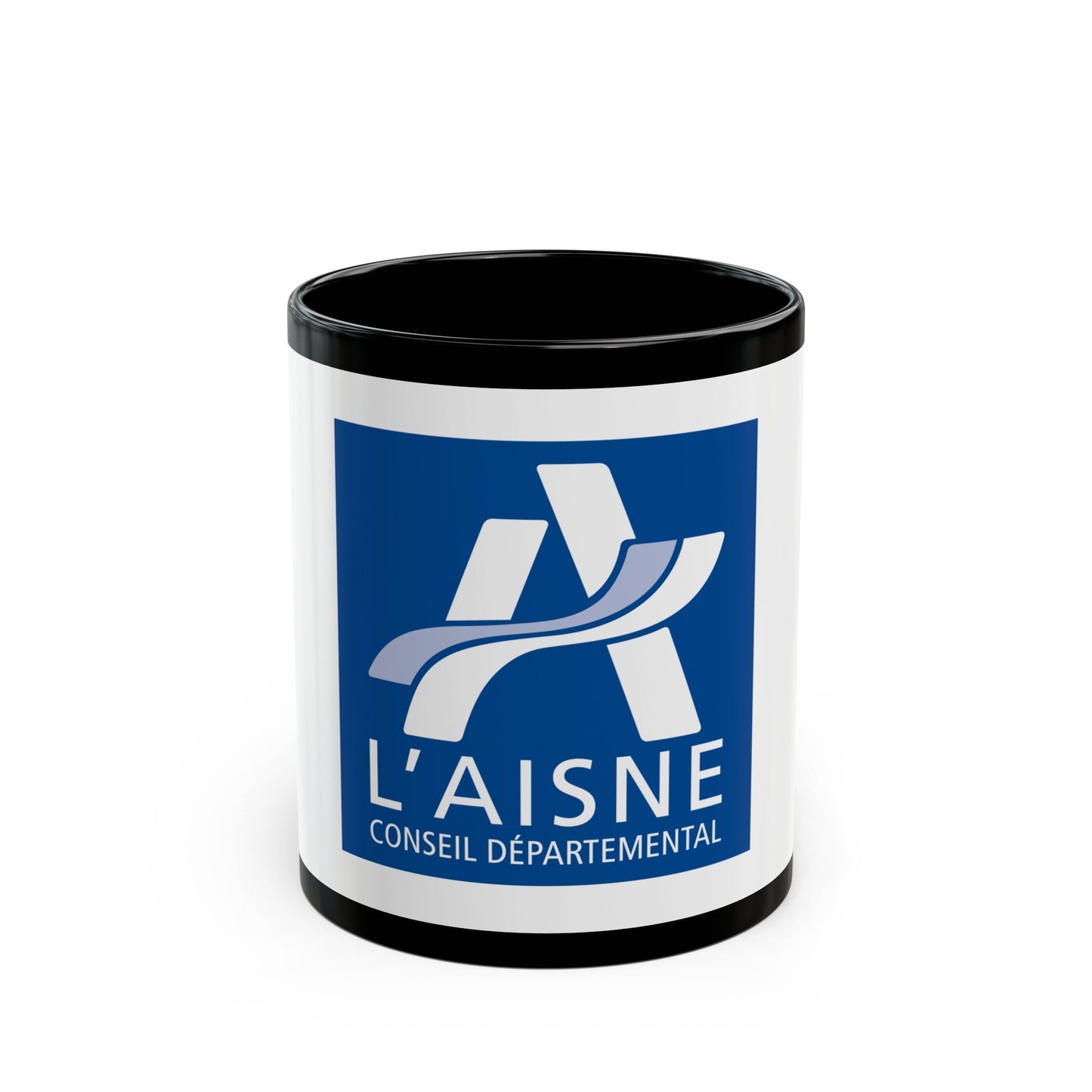 Flag of Aisne France - Black Coffee Mug-11oz-The Sticker Space