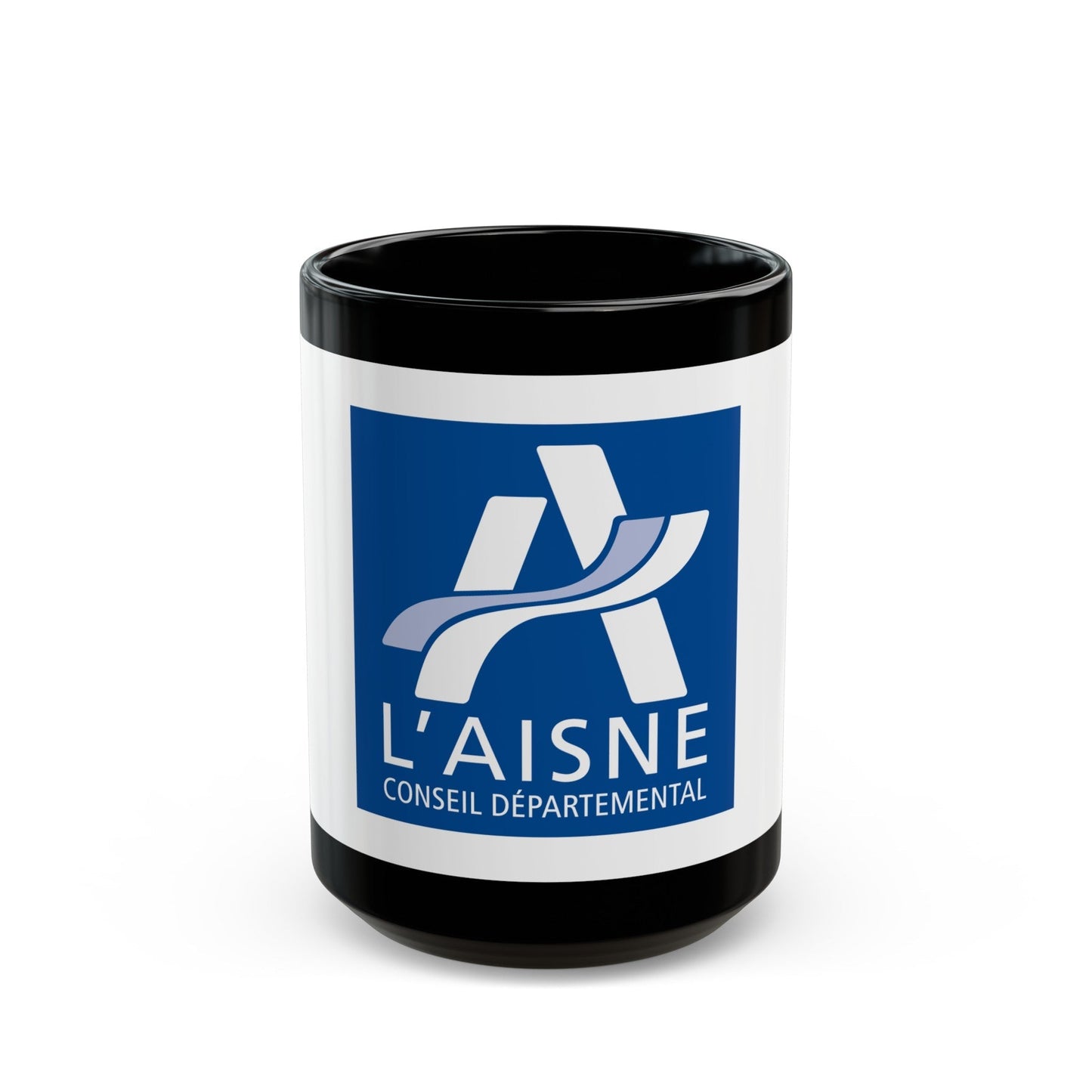 Flag of Aisne France - Black Coffee Mug-15oz-The Sticker Space