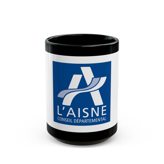 Flag of Aisne France - Black Coffee Mug-15oz-The Sticker Space