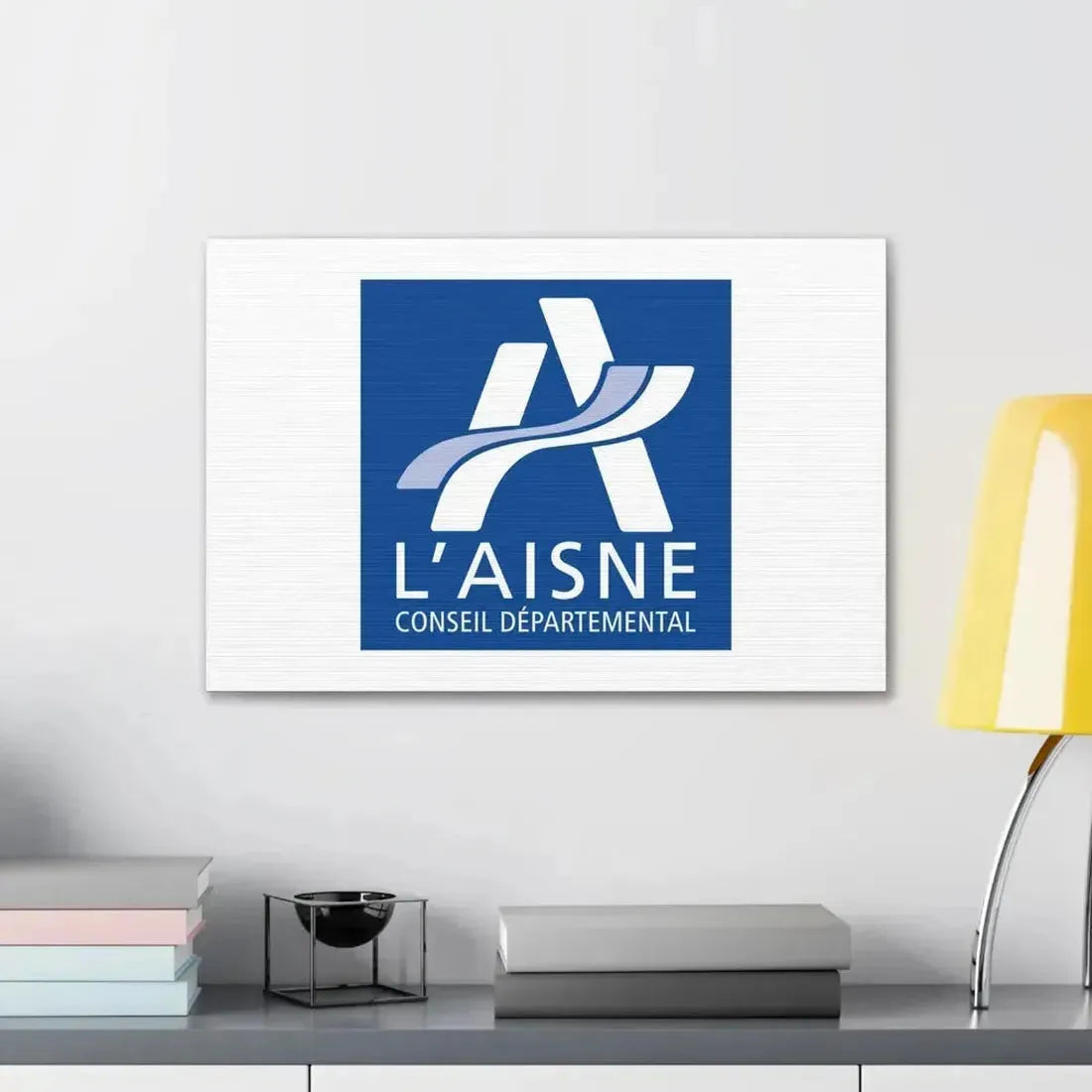 Flag of Aisne France - Canvas Wall Art - The Sticker Space