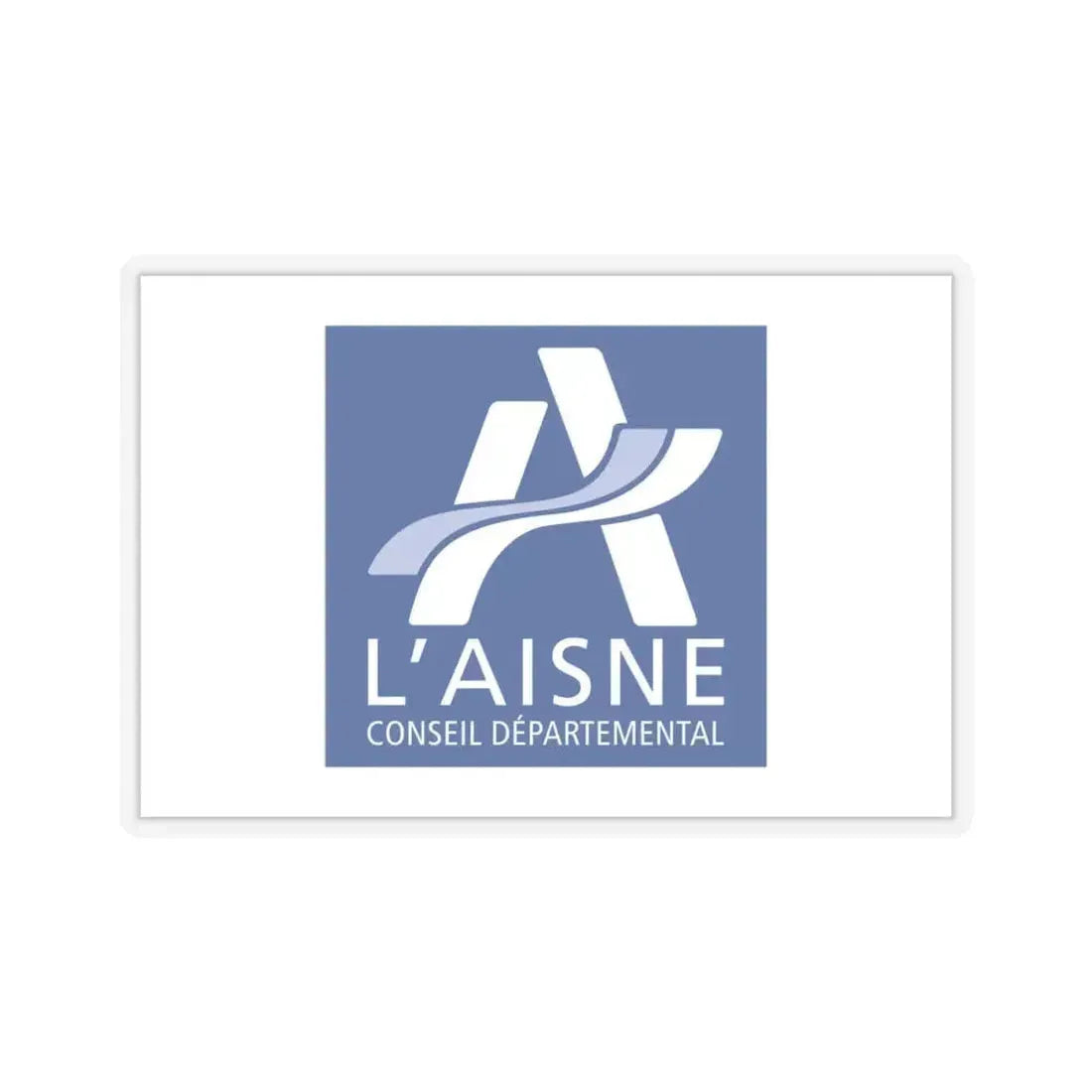 Flag of Aisne France - STICKER Vinyl Kiss-Cut Decal 4 Inch Transparent - The Sticker Space
