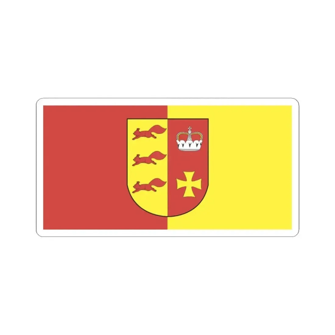 Flag of Akciabrski (Belarus) STICKER Vinyl Kiss-Cut Decal 2 Inch White - The Sticker Space