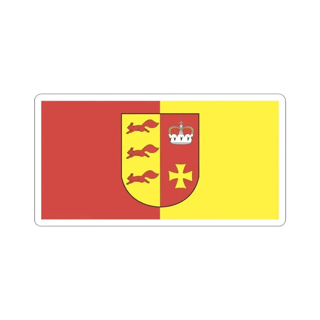 Flag of Akciabrski (Belarus) STICKER Vinyl Kiss-Cut Decal 3 Inch White - The Sticker Space