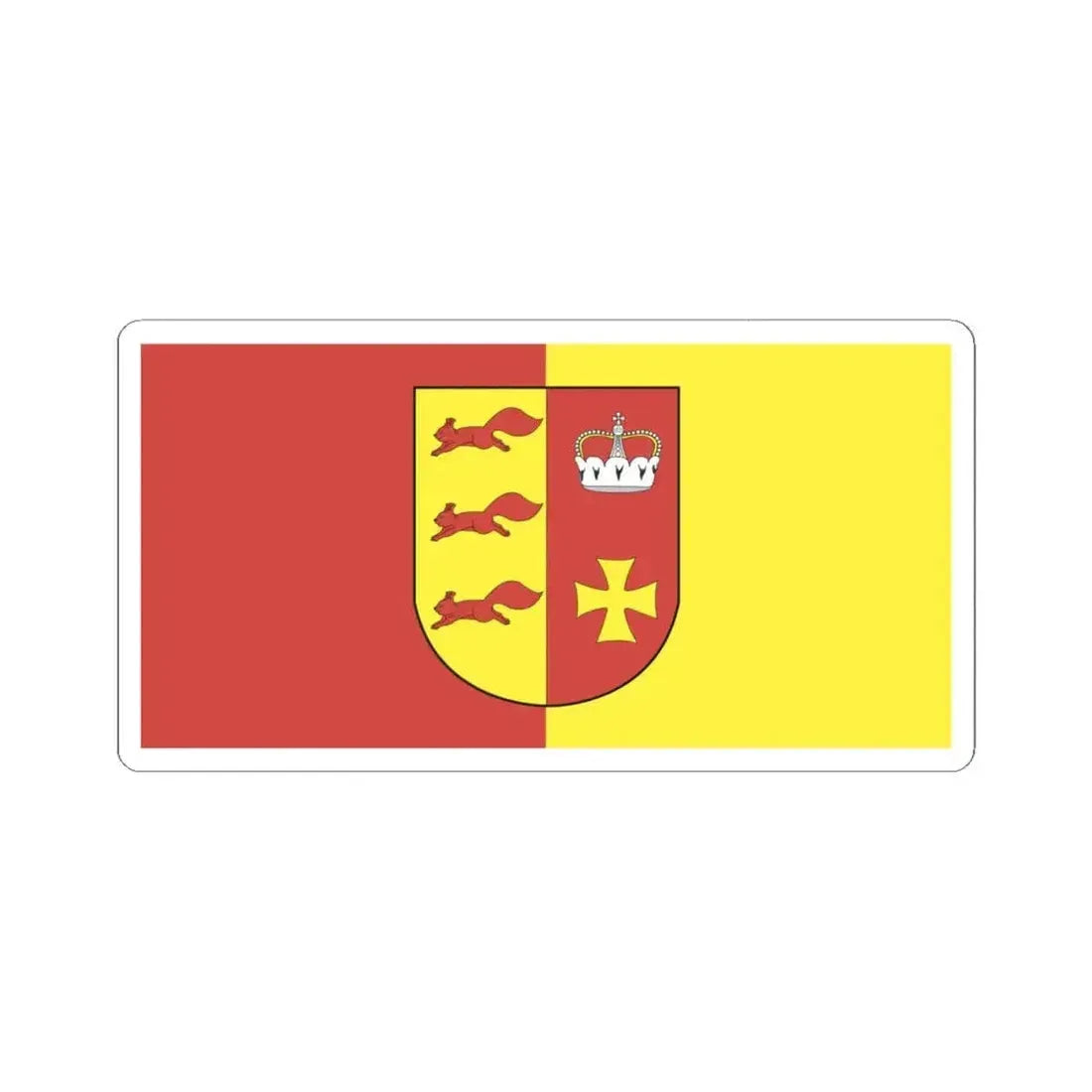 Flag of Akciabrski (Belarus) STICKER Vinyl Kiss-Cut Decal 4 Inch White - The Sticker Space