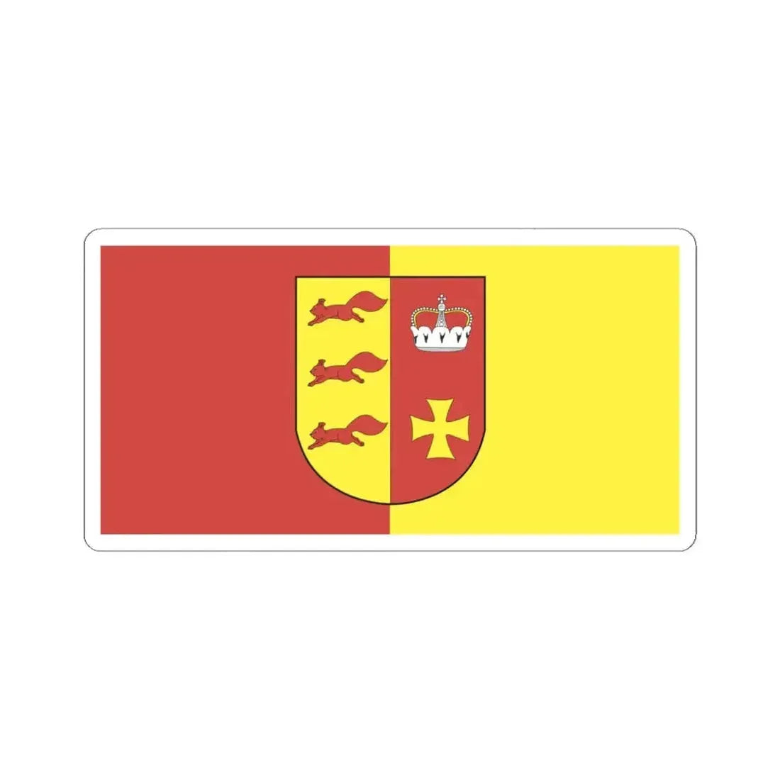 Flag of Akciabrski (Belarus) STICKER Vinyl Kiss-Cut Decal 6 Inch White - The Sticker Space