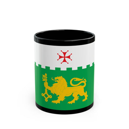 Flag of Akhaltsikhe Georgia - Black Coffee Mug-11oz-The Sticker Space