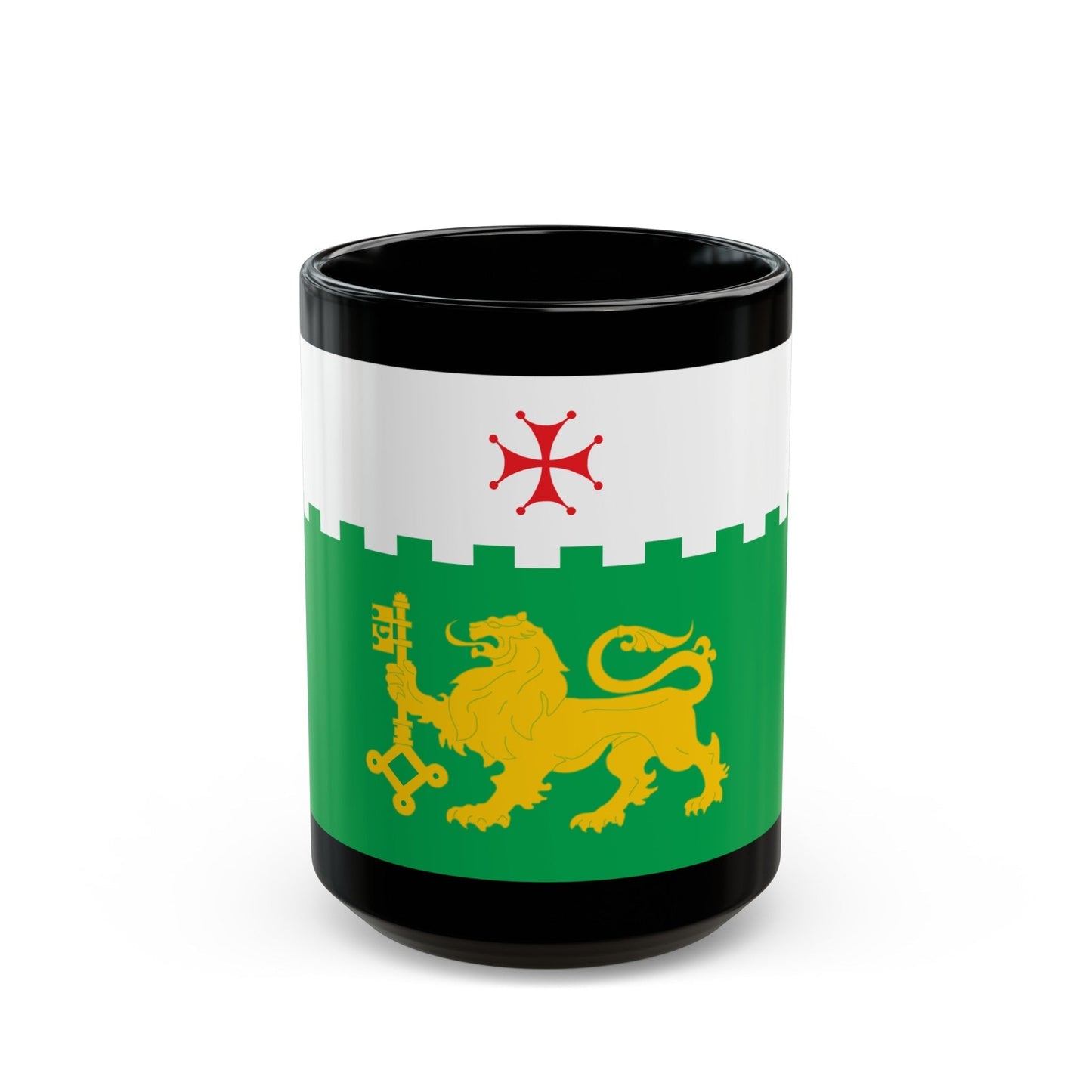 Flag of Akhaltsikhe Georgia - Black Coffee Mug-15oz-The Sticker Space