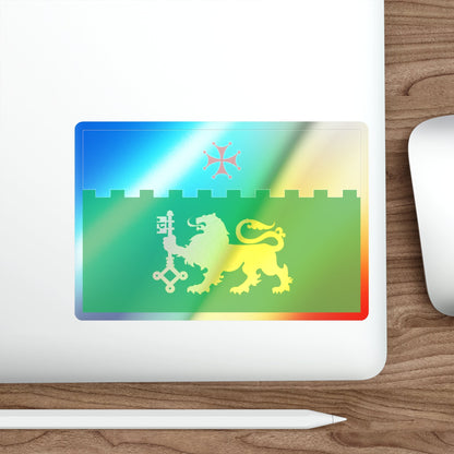 Flag of Akhaltsikhe Georgia Holographic STICKER Die-Cut Vinyl Decal-The Sticker Space