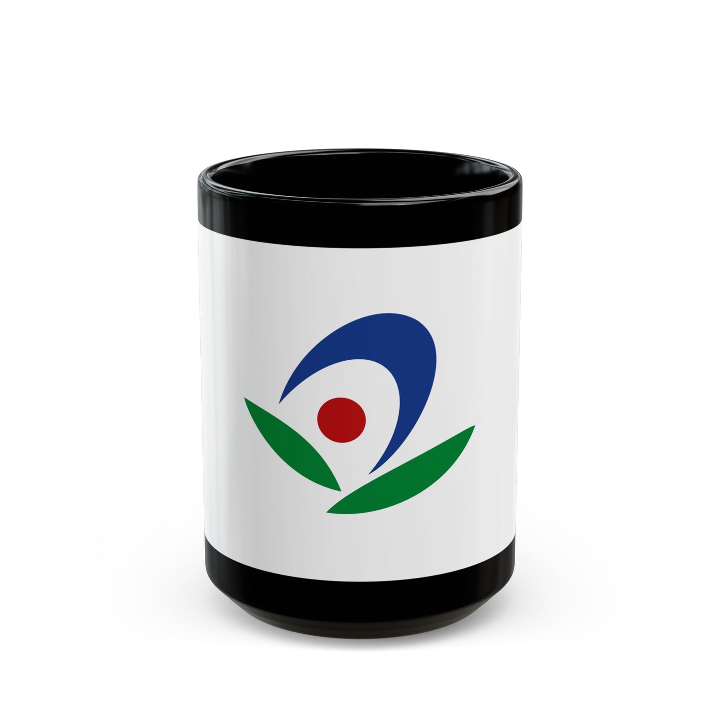 Flag of Akiruno Tokyo Japan - Black Coffee Mug-15oz-The Sticker Space