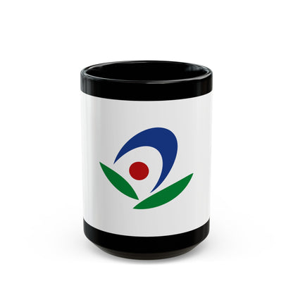 Flag of Akiruno Tokyo Japan - Black Coffee Mug-15oz-The Sticker Space