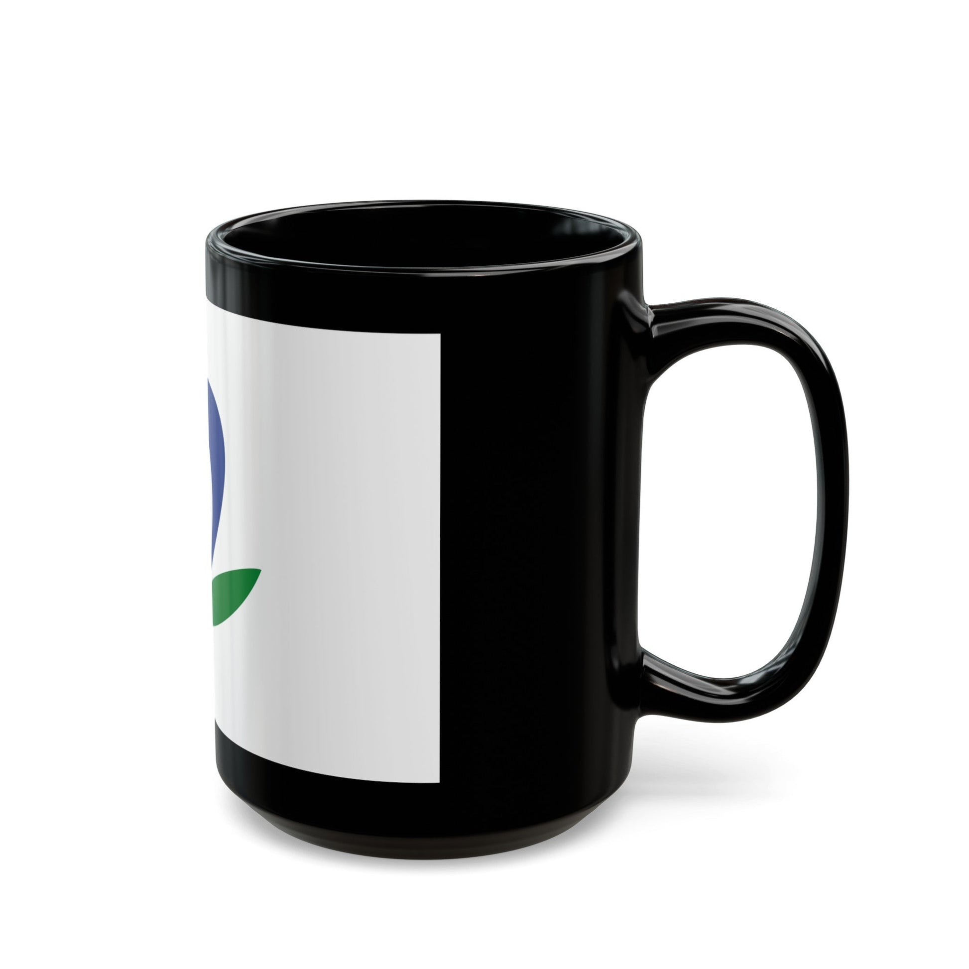 Flag of Akiruno Tokyo Japan - Black Coffee Mug-The Sticker Space