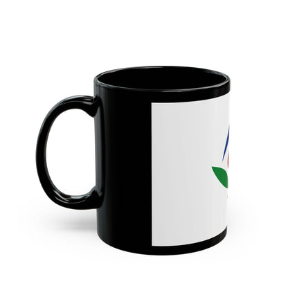 Flag of Akiruno Tokyo Japan - Black Coffee Mug-The Sticker Space