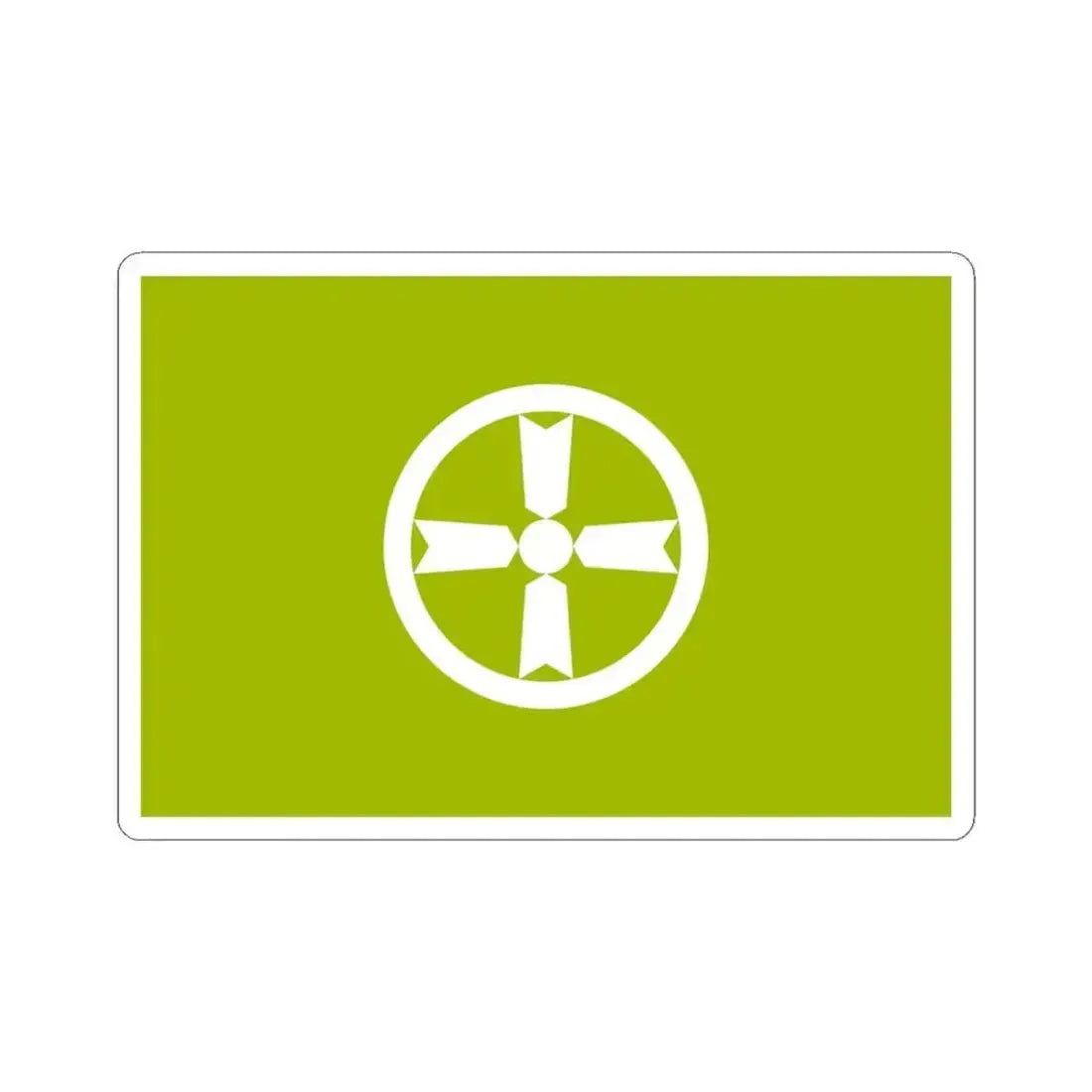 Flag of Akita Akita Japan - STICKER Vinyl Kiss-Cut Decal 3 Inch White - The Sticker Space