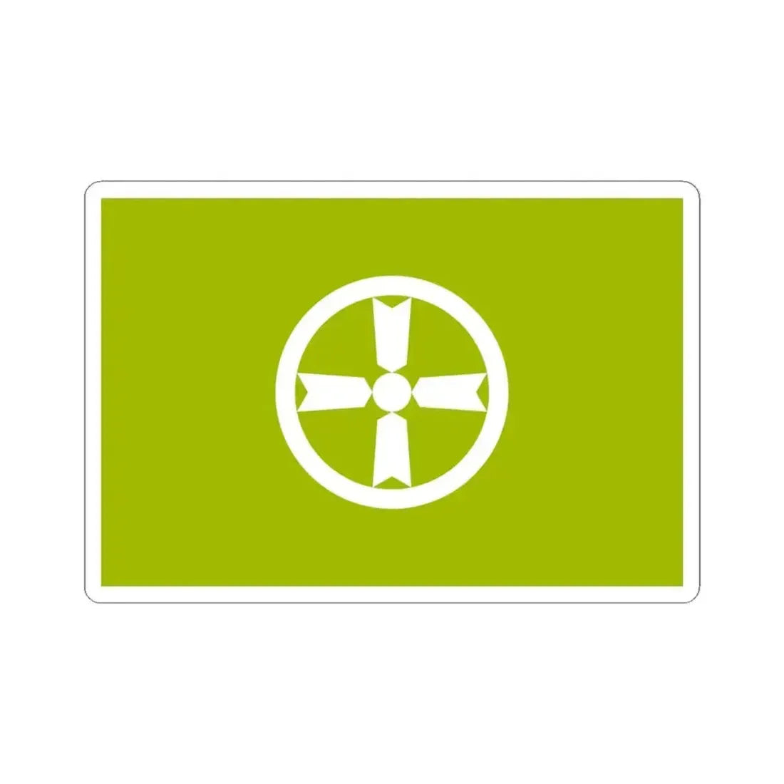 Flag of Akita Akita Japan - STICKER Vinyl Kiss-Cut Decal 4 Inch White - The Sticker Space