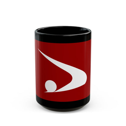 Flag of Akita Prefecture Japan - Black Coffee Mug-15oz-The Sticker Space