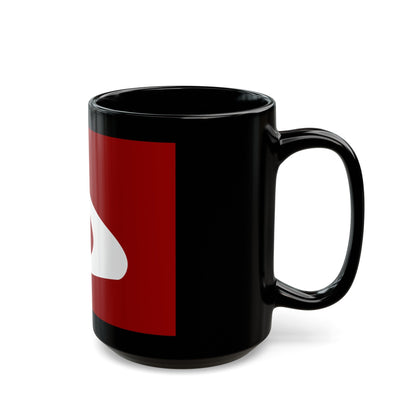 Flag of Akita Prefecture Japan - Black Coffee Mug-The Sticker Space