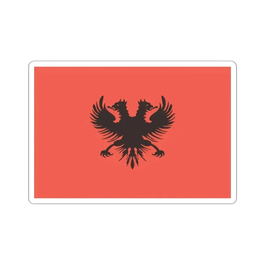Flag of Aladro Kastrioti 1902 (Albania) STICKER Vinyl Kiss-Cut Decal 3 Inch White - The Sticker Space