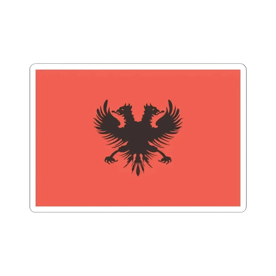 Flag of Aladro Kastrioti 1902 (Albania) STICKER Vinyl Kiss-Cut Decal 4 Inch White - The Sticker Space