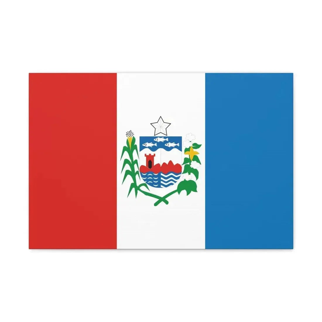 Flag of Alagoas Brazil - Canvas Wall Art 24″ x 16″ 1.25" - The Sticker Space