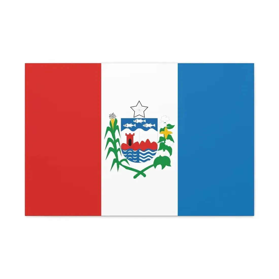 Flag of Alagoas Brazil - Canvas Wall Art 30" x 20" 1.25" - The Sticker Space