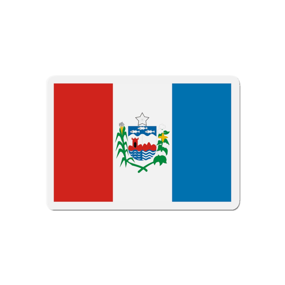 Flag of Alagoas Brazil - Die-Cut Magnet-4" x 4"-The Sticker Space