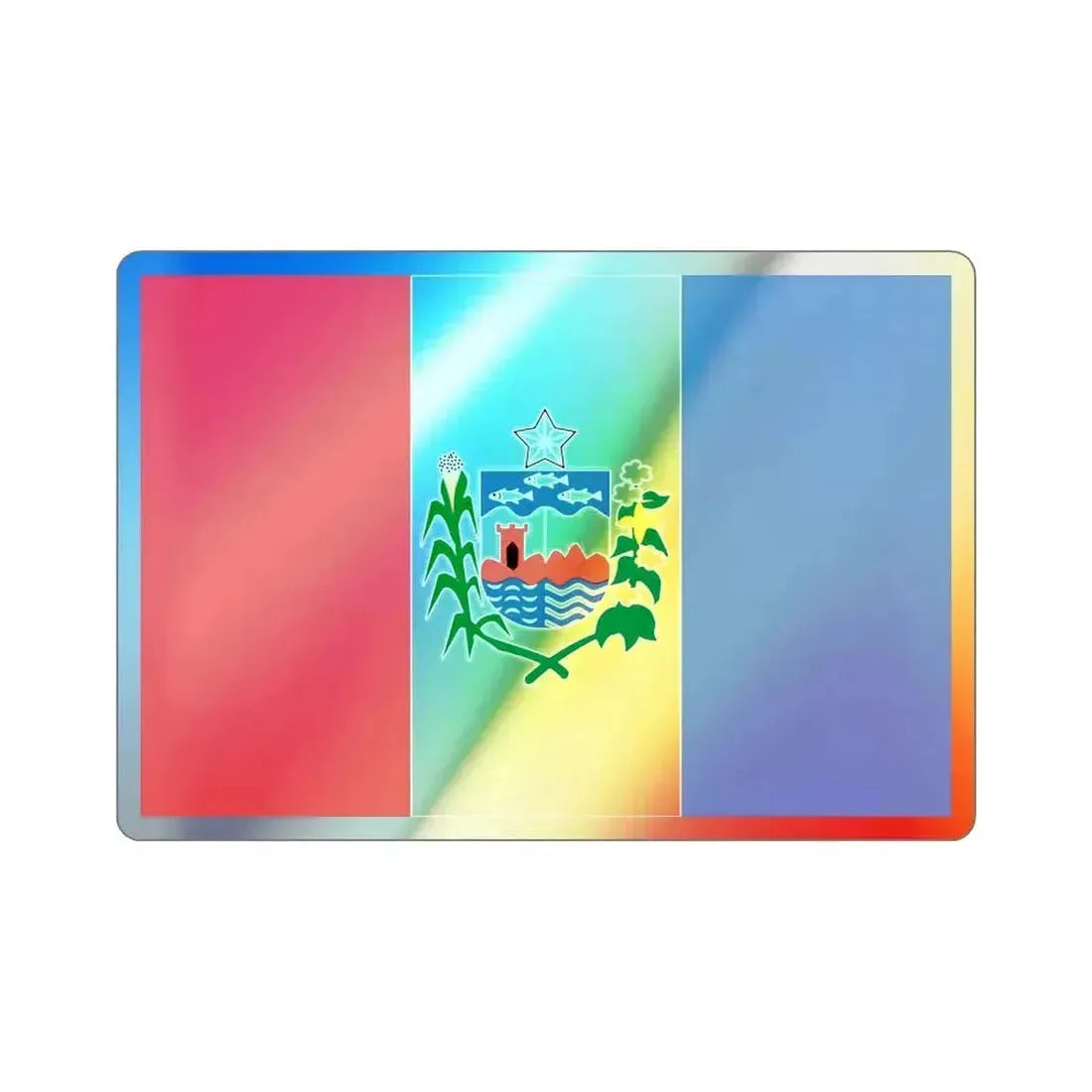 Flag of Alagoas Brazil Holographic STICKER Die-Cut Vinyl Decal 2 Inch - The Sticker Space