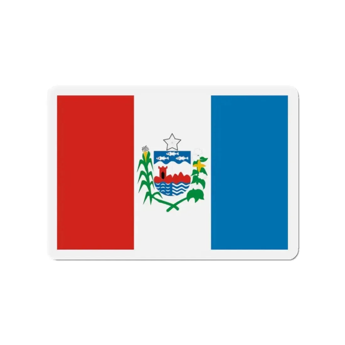 Flag of Alagoas Brazil - Refrigerator Magnet 2 Inch - The Sticker Space