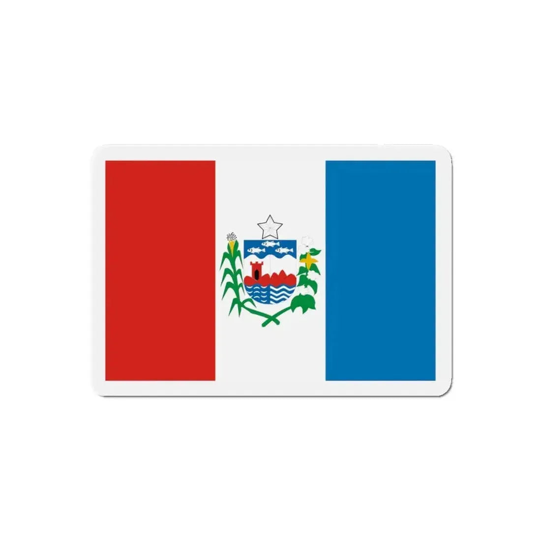 Flag of Alagoas Brazil - Refrigerator Magnet 5 Inch - The Sticker Space