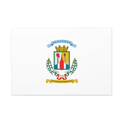 Flag of Alajuela Province Costa Rica - Canvas Wall Art 36" x 24" 1.25" - The Sticker Space