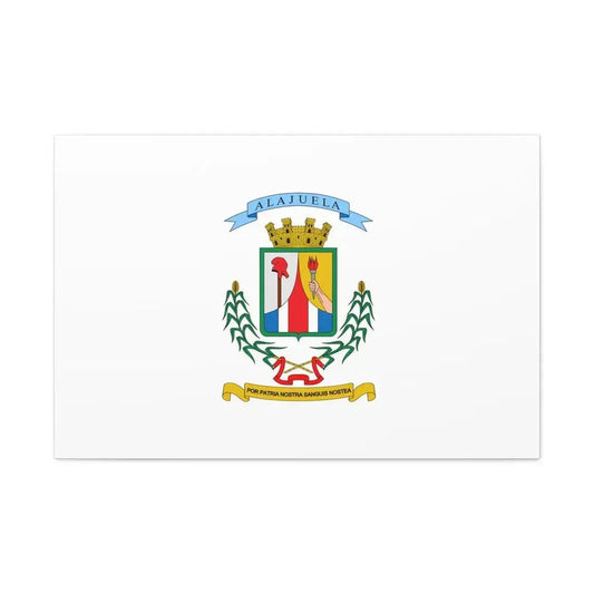 Flag of Alajuela Province Costa Rica - Canvas Wall Art 36" x 24" 1.25" - The Sticker Space