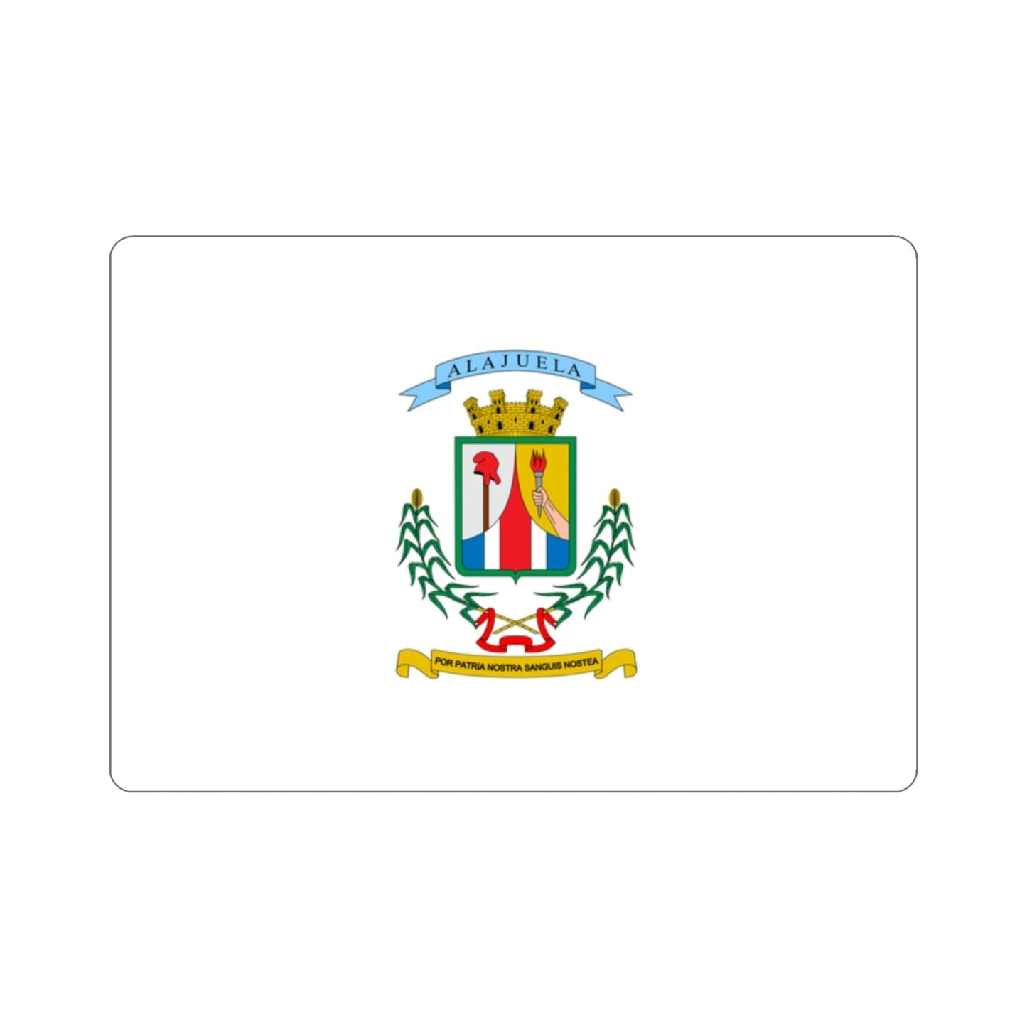 Flag of Alajuela Province Costa Rica STICKER Vinyl Die-Cut Decal-2 Inch-The Sticker Space