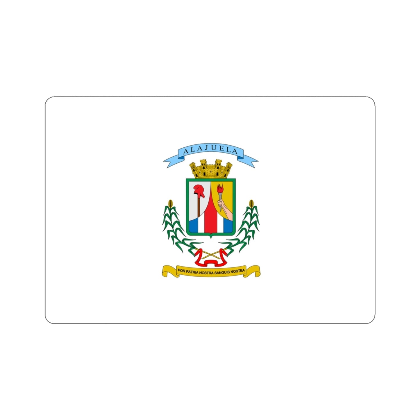 Flag of Alajuela Province Costa Rica STICKER Vinyl Die-Cut Decal-3 Inch-The Sticker Space