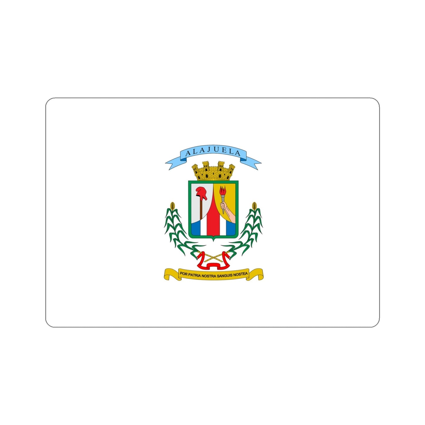 Flag of Alajuela Province Costa Rica STICKER Vinyl Die-Cut Decal-5 Inch-The Sticker Space