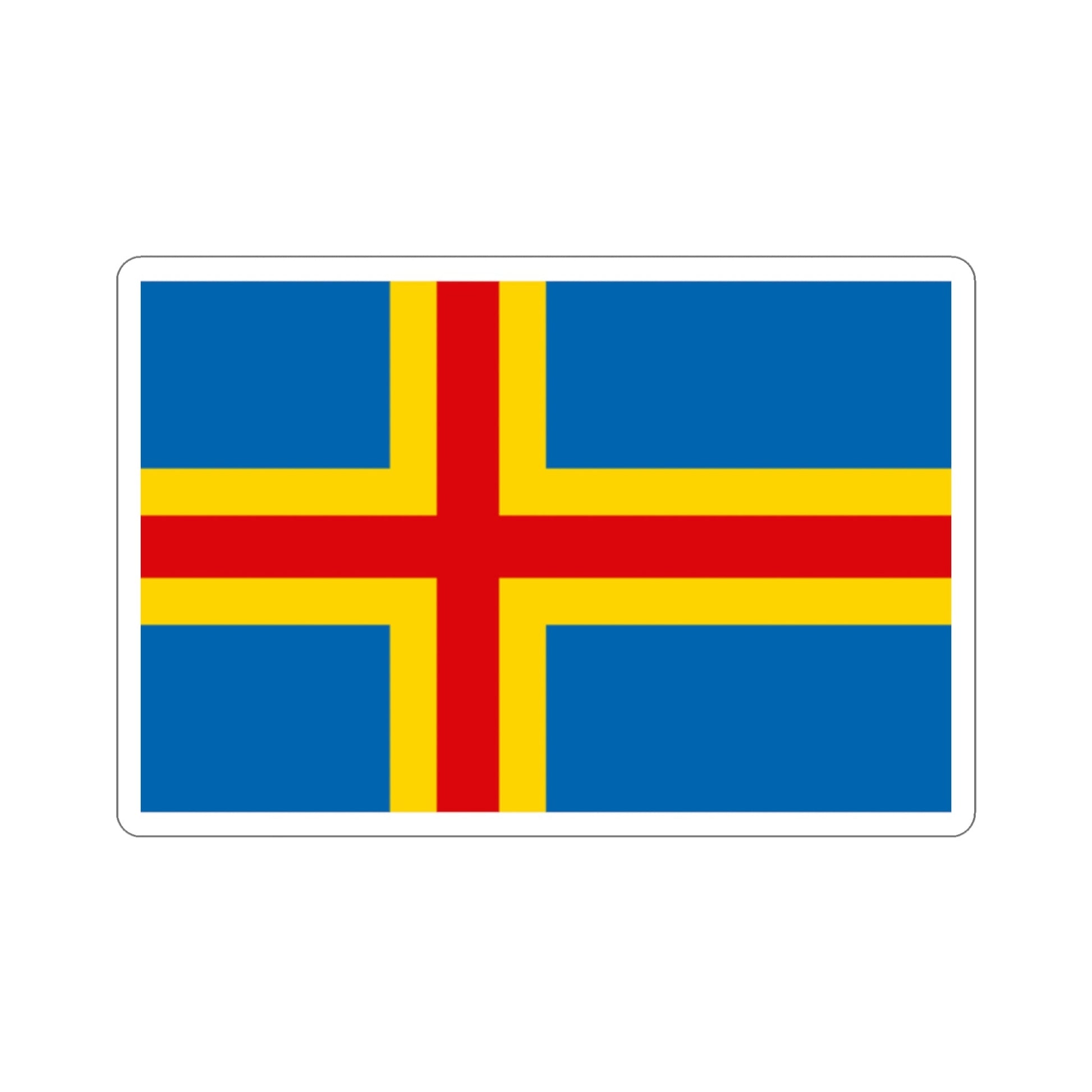 Flag of Åland STICKER Vinyl Die-Cut Decal-2 Inch-The Sticker Space