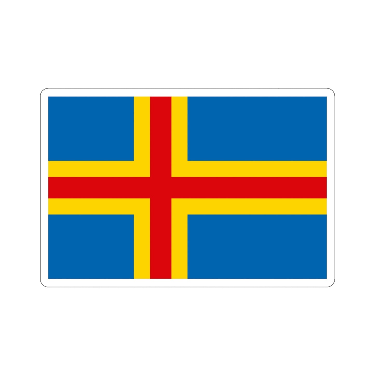 Flag of Åland STICKER Vinyl Die-Cut Decal-3 Inch-The Sticker Space