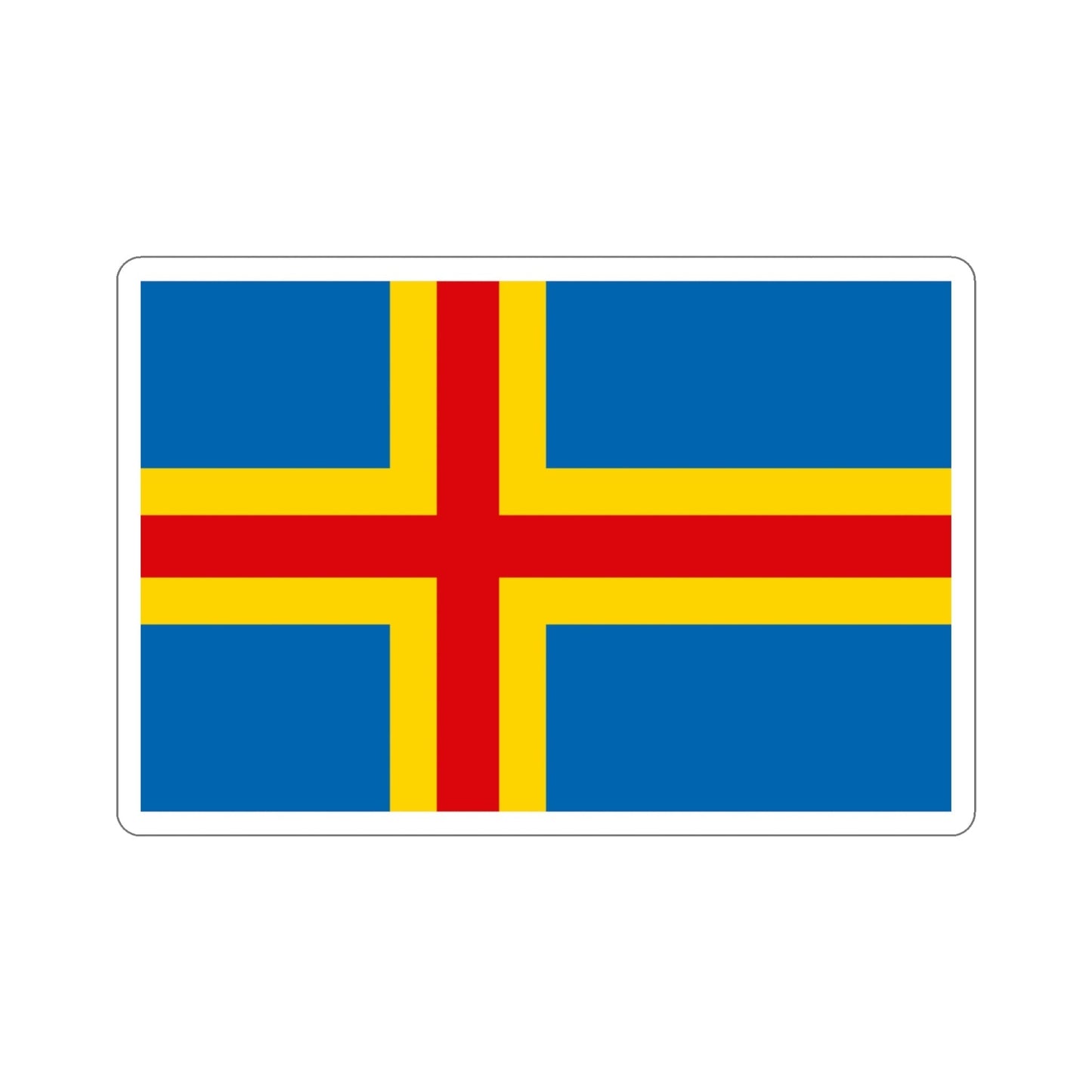 Flag of Åland STICKER Vinyl Die-Cut Decal-4 Inch-The Sticker Space