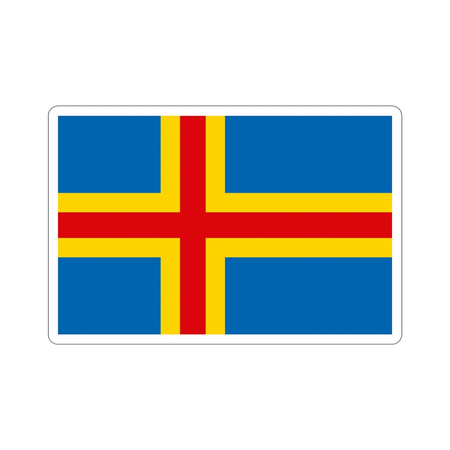 Flag of Åland STICKER Vinyl Die-Cut Decal-5 Inch-The Sticker Space