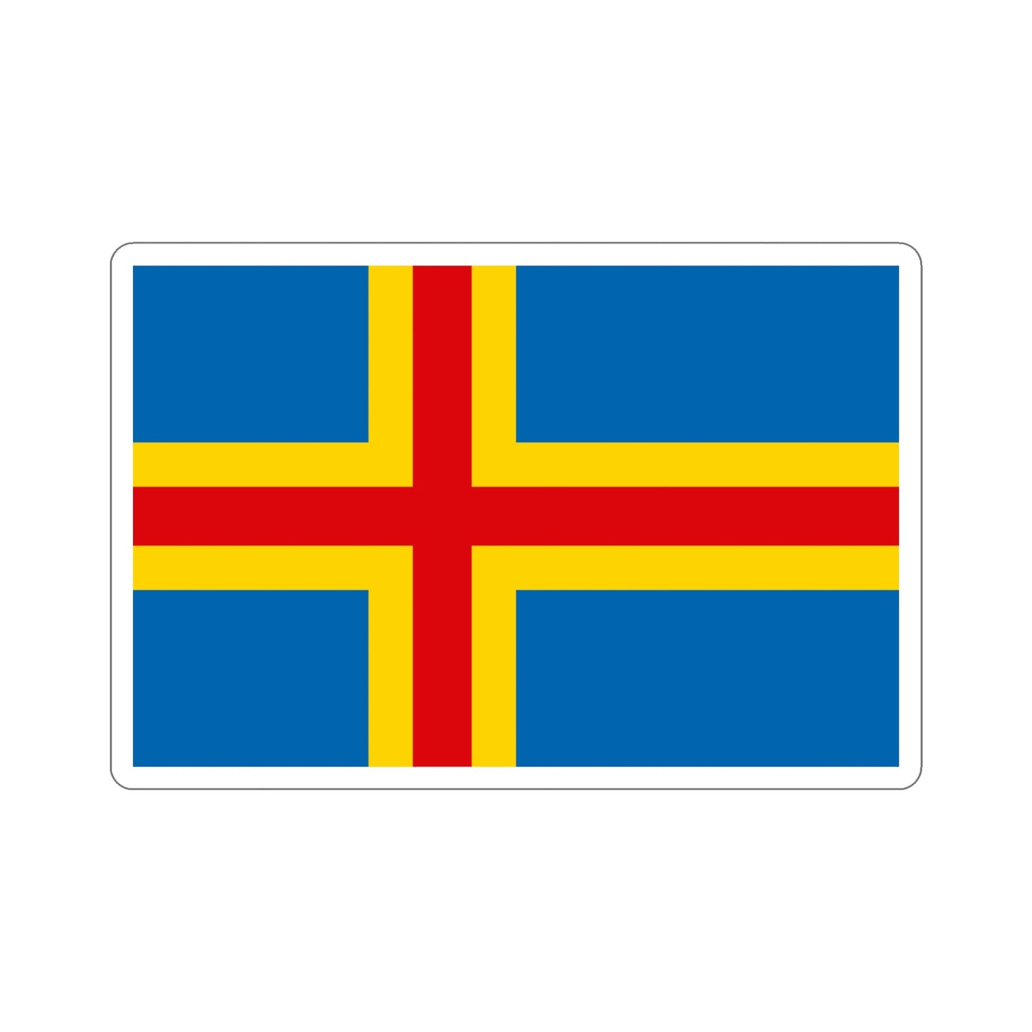 Flag of Åland STICKER Vinyl Die-Cut Decal-6 Inch-The Sticker Space